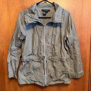 Sandro Olive Green Full Zip Jacket Large